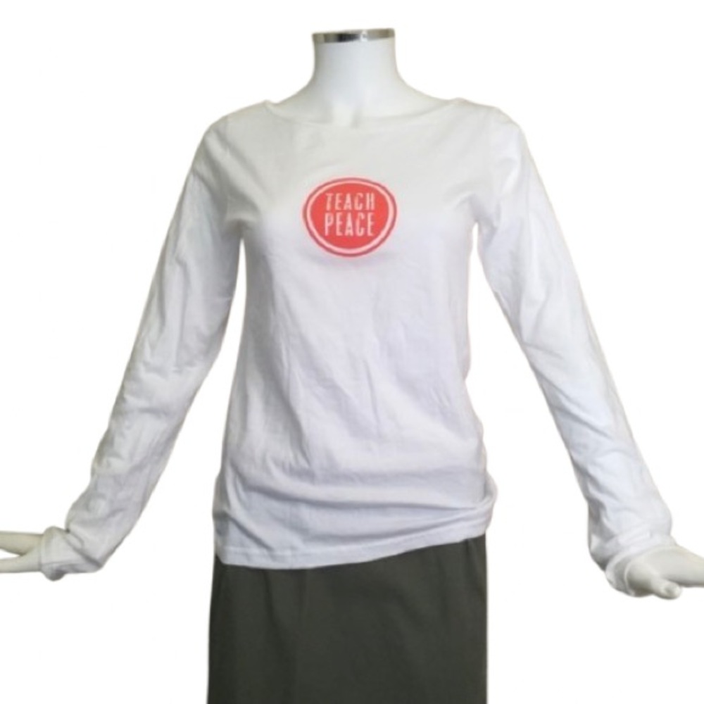 Organic cotton Teach Peace long sleeved tee